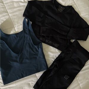 Jed North Black and Dark Blue Workout Ensemble